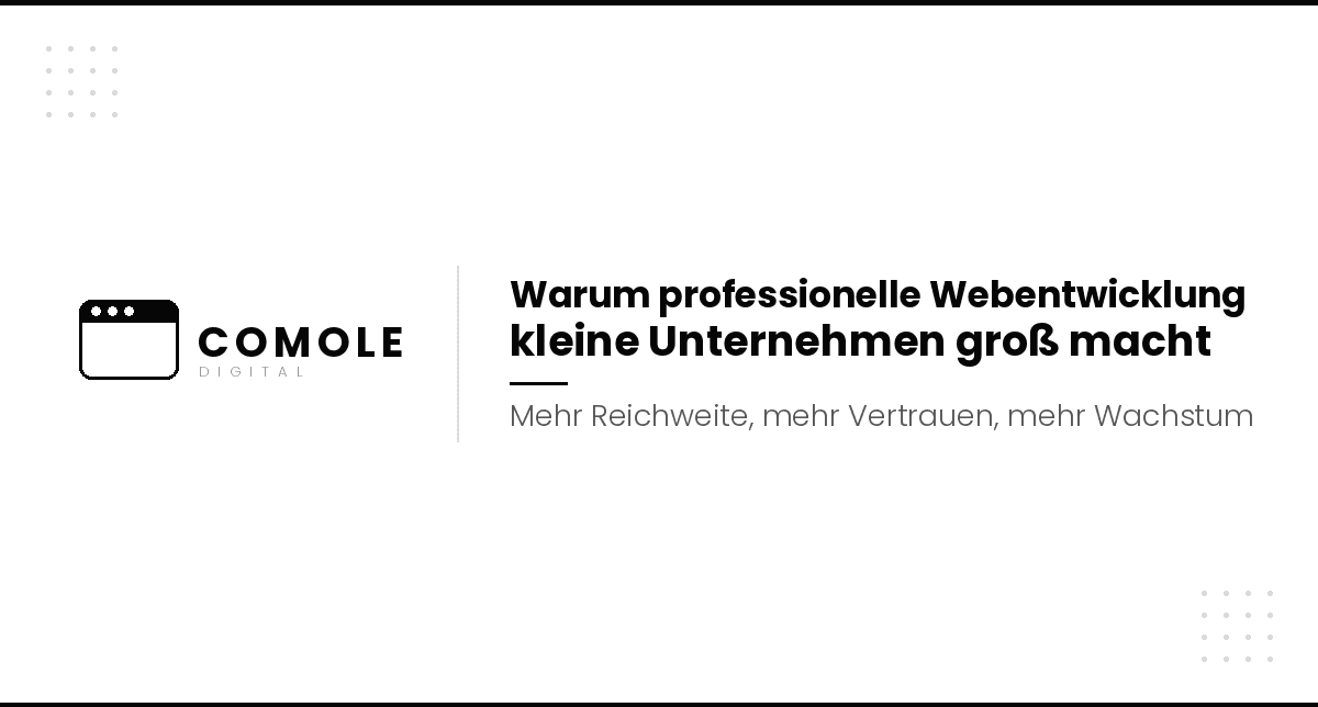 Lohnt sich eine professionelle Website für kleine Unternehmen?