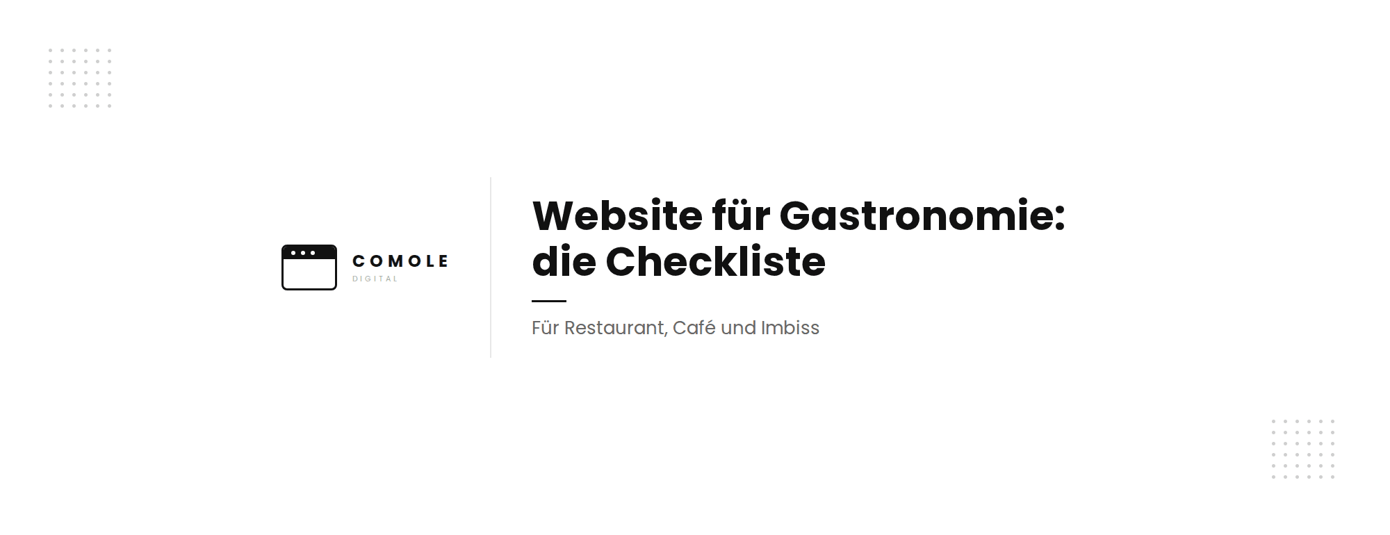 Website für Gastronomie: Checkliste für Restaurant, Café und Imbiss