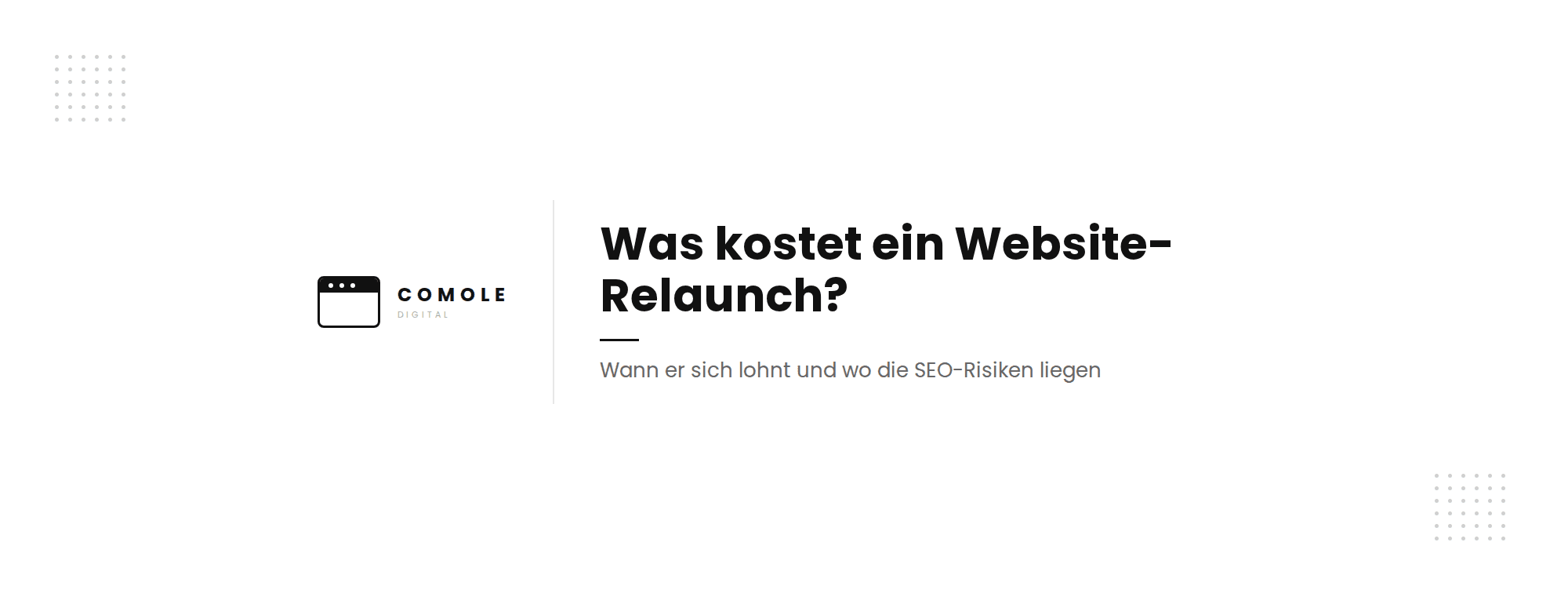 Website-Relaunch: was er kostet, wann er sich lohnt und wo die SEO-Risiken liegen