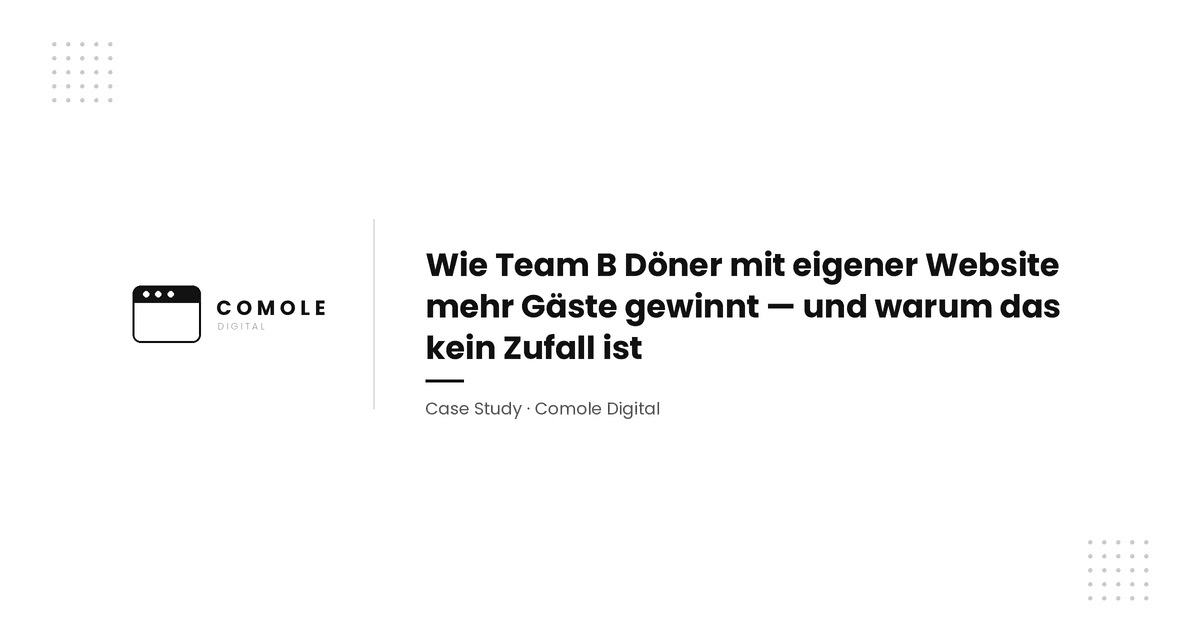 Website für einen Imbiss: warum Team B Döner eine eigene Seite bekam