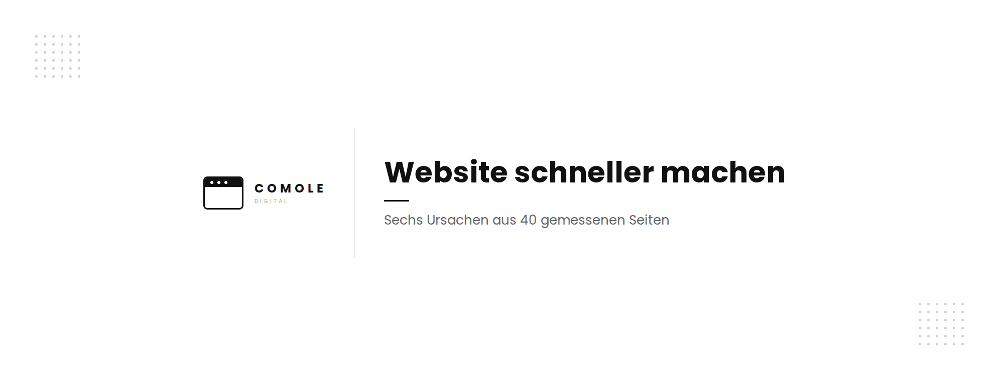Website schneller machen: die sechs Ursachen aus meinen Messungen - und was du selbst beheben kannst